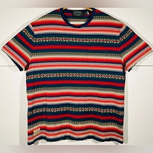 Polo Country by Ralph Lauren Classic Fit Striped Jacquard T-Shirt Aztec Men’s L